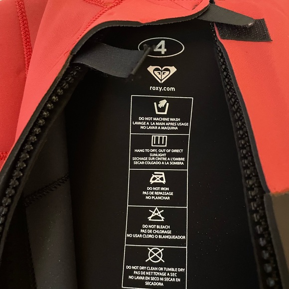 Roxy Womens Wetsuit - Coral and Black - Picture 6 of 7